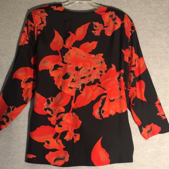 SOLITAIRE Long Line Mandarin Style Oversized Relaxed Fit V Neck Comfy Button Top - Picture 2 of 16